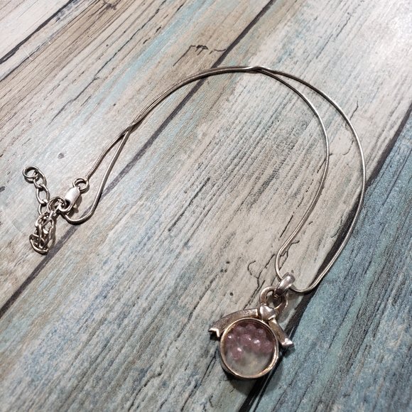 LENOX 925 Bow Floating  Glass Locket - Picture 12 of 12